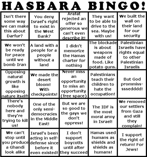 Hasbara Bingo