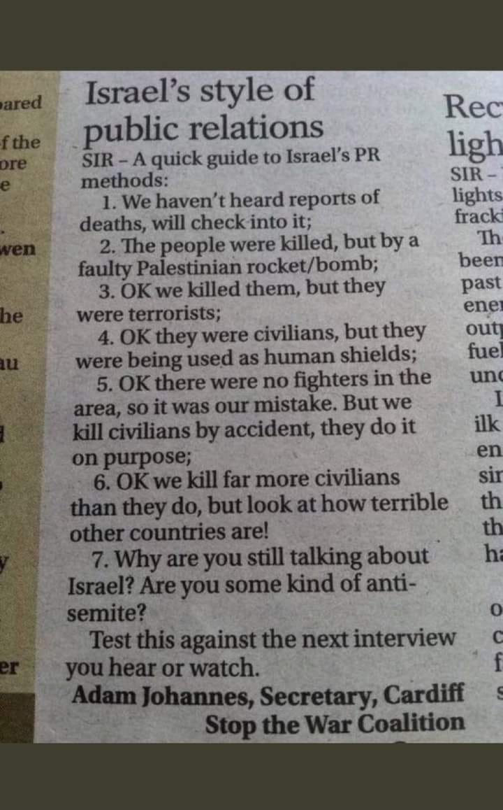 Israeli Style of Propaganda - Wales, 2014