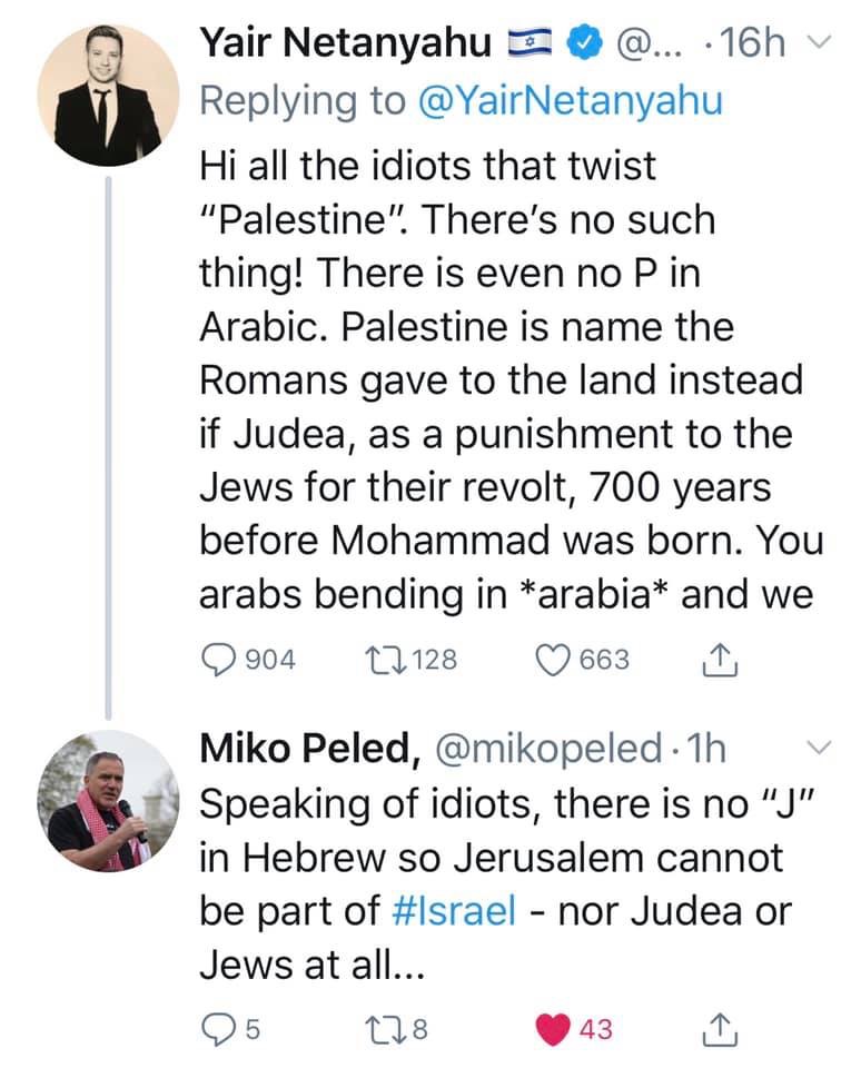 Miko Peled re no P inArabic