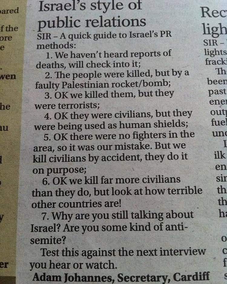 Newspaper hasbara